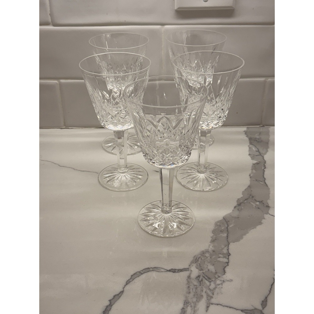 Waterford Lismore 7" Wine Glasses Set of‎ 5 - Picture 3 of 6